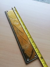 SOLID HEAVY DUTY GEORGIAN ROPE EDGE POLISHED CAST BRASS DOOR FINGER PLATE 