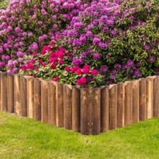 120cm Wooden Garden Fence Outdoor Lawn Edging Border Fencing Hedge Flexible UK