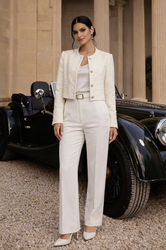 Pearl embellished jacket - pearl, old