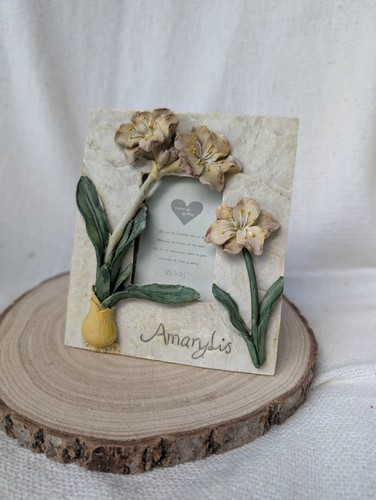 Amaryllis floral picture - floral, frame