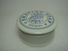 Cylindical Ceramic Shaving Soap Container 100g. Boots EMPTY