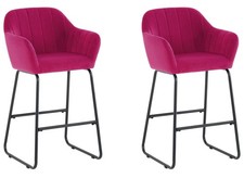 Pink velvet Bar Stools fixed