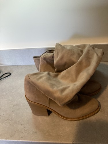 Women faux suede beige - women,
