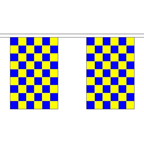 Blue yellow check bunting - &,