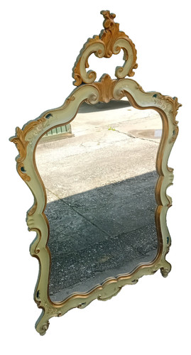 Lacquered mirror frame - lacquered, carved