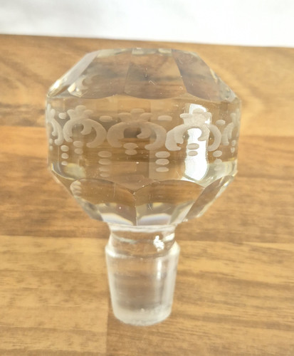 Antique hand blown engraved - antique,