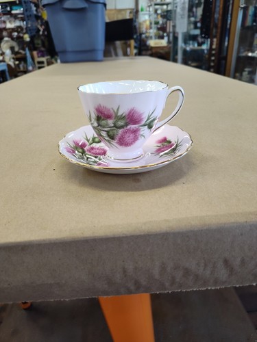 Vintage colclough pink thistle - pink,