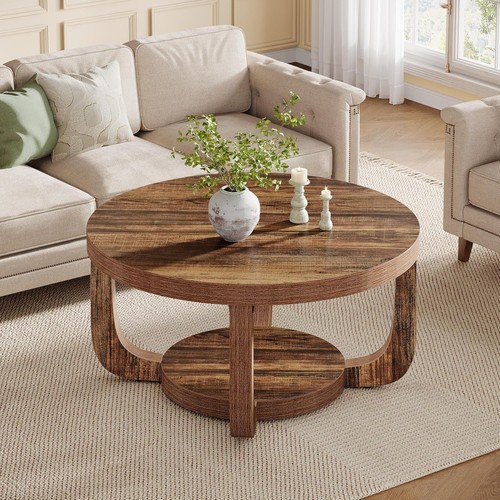 Round coffee table tier - coffee, table,