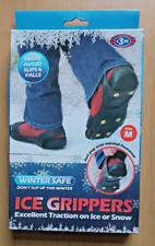Ice Grippers for Boots & Shoes Snow Anti Slip Grips Sizes M UK 4-7