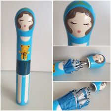 Umbrella Kokeshi Doll Style Folding Rain Proof Novelty Umbrella in Plastic case 