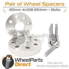 Spacers & Bolts 20mm for Peugeot 106 4 Stud Mk2 96-03 On Aftermarket Wheels