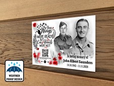 Personalised bench plaque / Plate / Sign, Memorial plaque, Optional QR code.