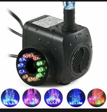 Submersible Water Fountain Pump with LED Lights 15W 700L/H Pump for Fish Tank