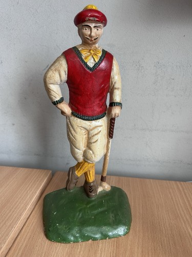 Vintage golfer cast iron - golfer,