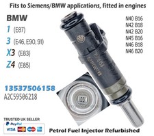 Petrol Fuel Injector 13537506158 for BMW 1 3 X3 Z4 N40 N42 N45 N46 engines