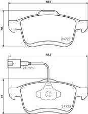 Brake pads 8DB 355 024-691 HELLA for FIAT OPEL