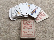 SCARCE C1920s J.LYONS’COFFEE&CHICORY EXTRACT A HAPPY FAMILY BEVERAGE! ADV CARDS