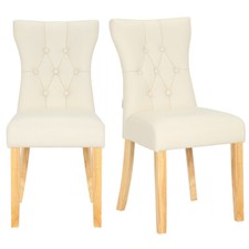 2/4x Black/White Dining Chairs