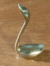 Vintage Brass Small Swan  Miniature Ornament Decorative Paper Weight