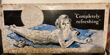 RARE VINTAGE NO RED ? COKE BOTTLE DRINK COCA COLA METAL CARTEXPO EDITIONS SIGN
