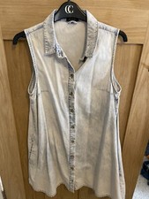 Jean style Shirt top/dress size 10 TopShop