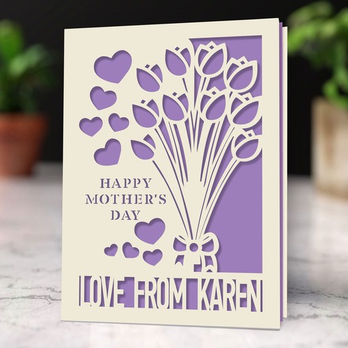 Personalised mother day - mother's, card