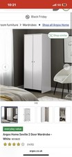 Single White Wardrobe Argos