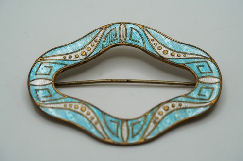 Antique guilloche enamel brass - guilloche,