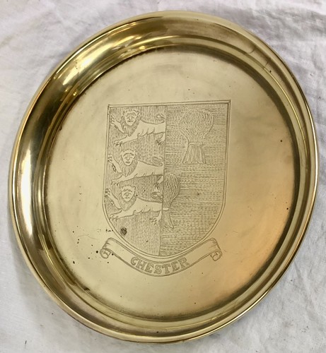 Vintage chester copper tray - chester,