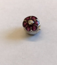 Chamilia Charm Purple Enamel Daisy Flower & Silver 925 Retired VGC M2495