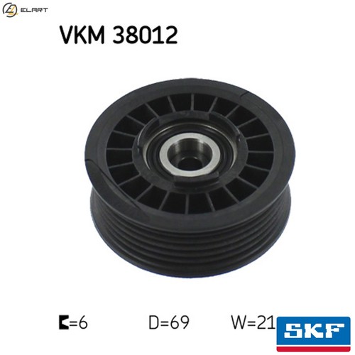 Deflectionguide pulley vribbed - deflectionguide,