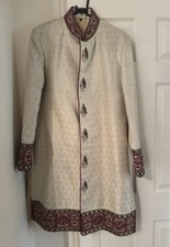 Indian Men’s Asian Wedding Bridal Party Wear Sherwani Size 40 XL