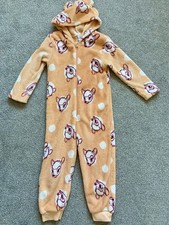 All In One Fluffy Soft Hooded Pyjama Lounge 6 Years