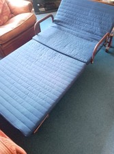 Folding Guest Bed 183cm Metal Frame, Fold Away with Wheels