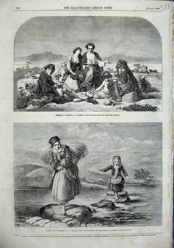 Original old antique print - original,