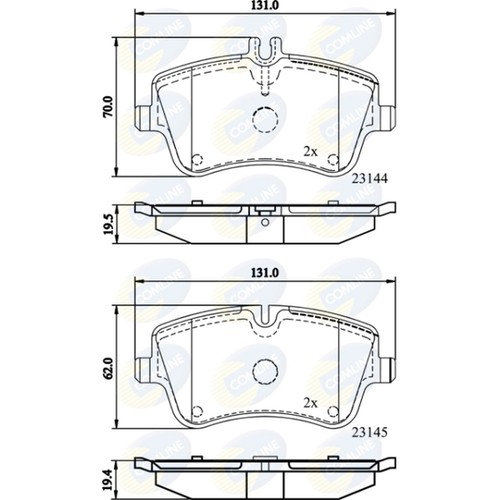 Brake pads set for mercedes - set,