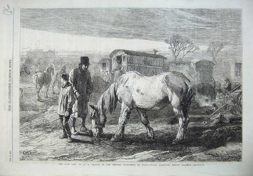 Old antique print 1868 - antique,