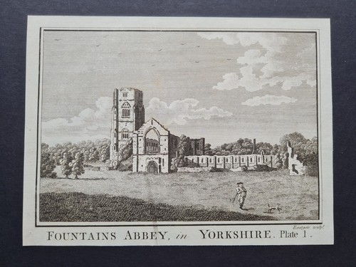 Antique 1786 print fountains - antique,
