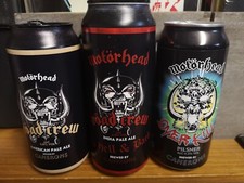 Motorhead Empty Beer OverKill Road crew To Hell And Back cans Lemmy Trooper Iron