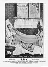 ANTIQUE 1905 PRINT PAGE ADVERT FOR  LUX SOAP FLAKES b184