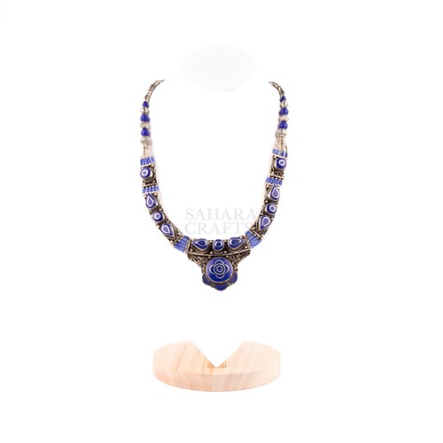 Tibetan necklace lapis - tibetan, necklace,