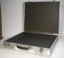 Aluminium Transit Flight Case with Hinged Lid 63cmx52cmx14cm for Audio Equipment