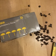 Fisco 1660 Upholstery Nails, antique on steel, U1660-4031, ~900 nails, vintage 