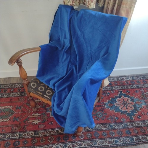 Royal blue cotton velvet - royal,