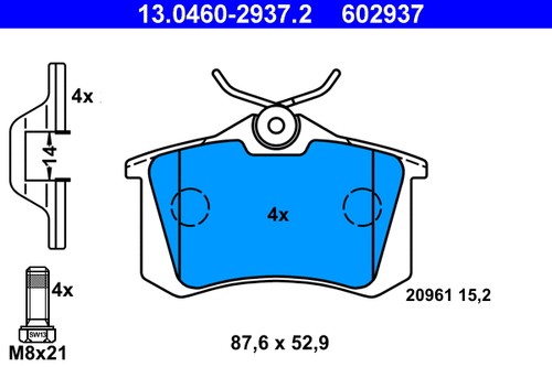 Rear brake pad - brake,