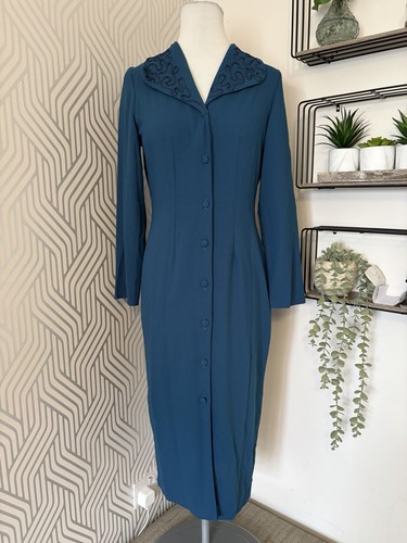 Vintage 1970s teal - tea, dress