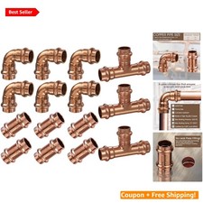 Copper Press Fittings Set
