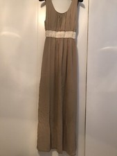 Sandy Coloured Greek Style Dress Size 12