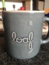 Loaf Sofa Grey Crackle Glaze Mug Without Box Embossed Logo