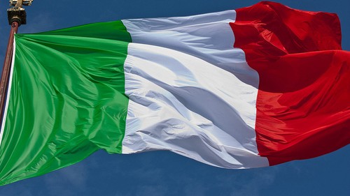 Italy italian flag - italy, brass